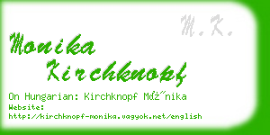 monika kirchknopf business card